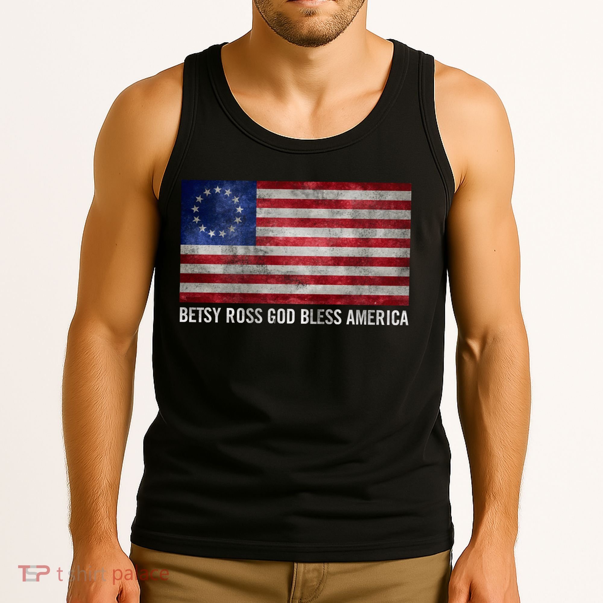 Rush Limbaugh Betsy Ross God Bless America Tank Top