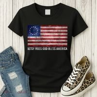 Rush Limbaugh Betsy Ross God Bless America Women's T-Shirt thumb 3