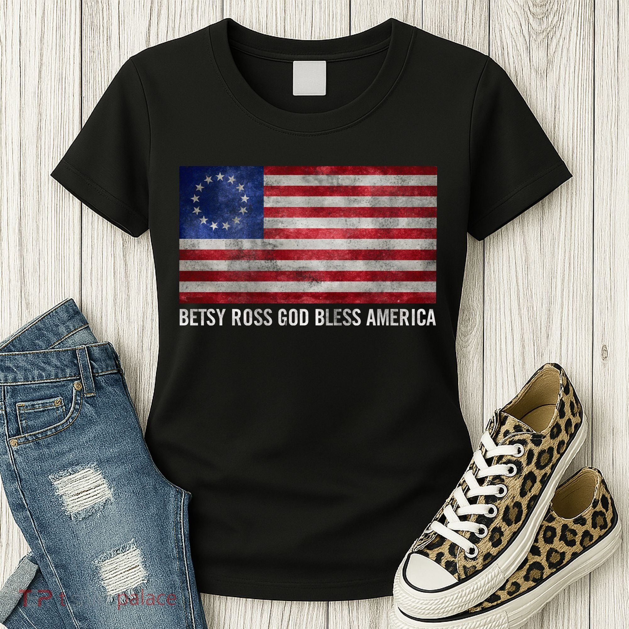 Rush Limbaugh Betsy Ross God Bless America Women's T-Shirt