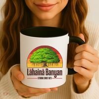 Retro Lahaina Banyan Tree Strong Since 1873 Support Maui Hawaii Coffee Mug thumb 3