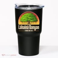 Retro Lahaina Banyan Tree Strong Since 1873 Support Maui Hawaii Tumbler thumb 0