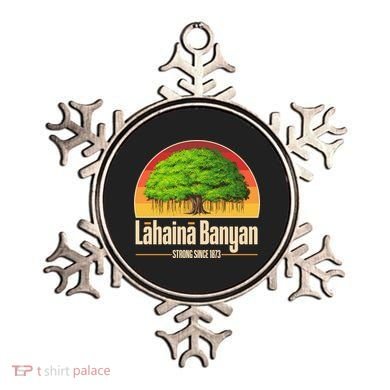 Retro Lahaina Banyan Tree Strong Since 1873 Support Maui Hawaii Ornament