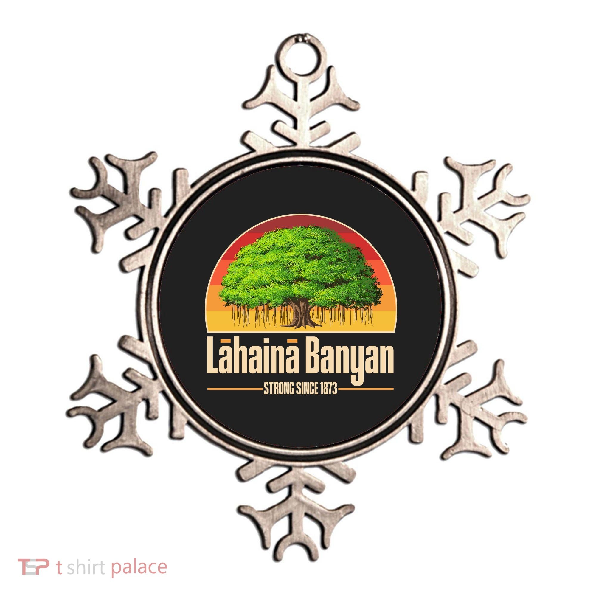 Retro Lahaina Banyan Tree Strong Since 1873 Support Maui Hawaii Ornament