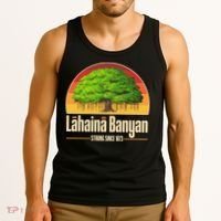 Retro Lahaina Banyan Tree Strong Since 1873 Support Maui Hawaii Tank Top thumb 3