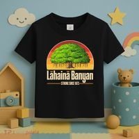Retro Lahaina Banyan Tree Strong Since 1873 Support Maui Hawaii Toddler T-Shirt thumb 3
