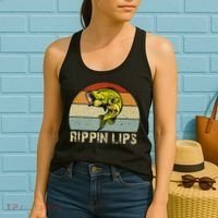 Rippin Lips Bass Fishing Gifts For Dad Fathers Day Women's Tank Top thumb 2