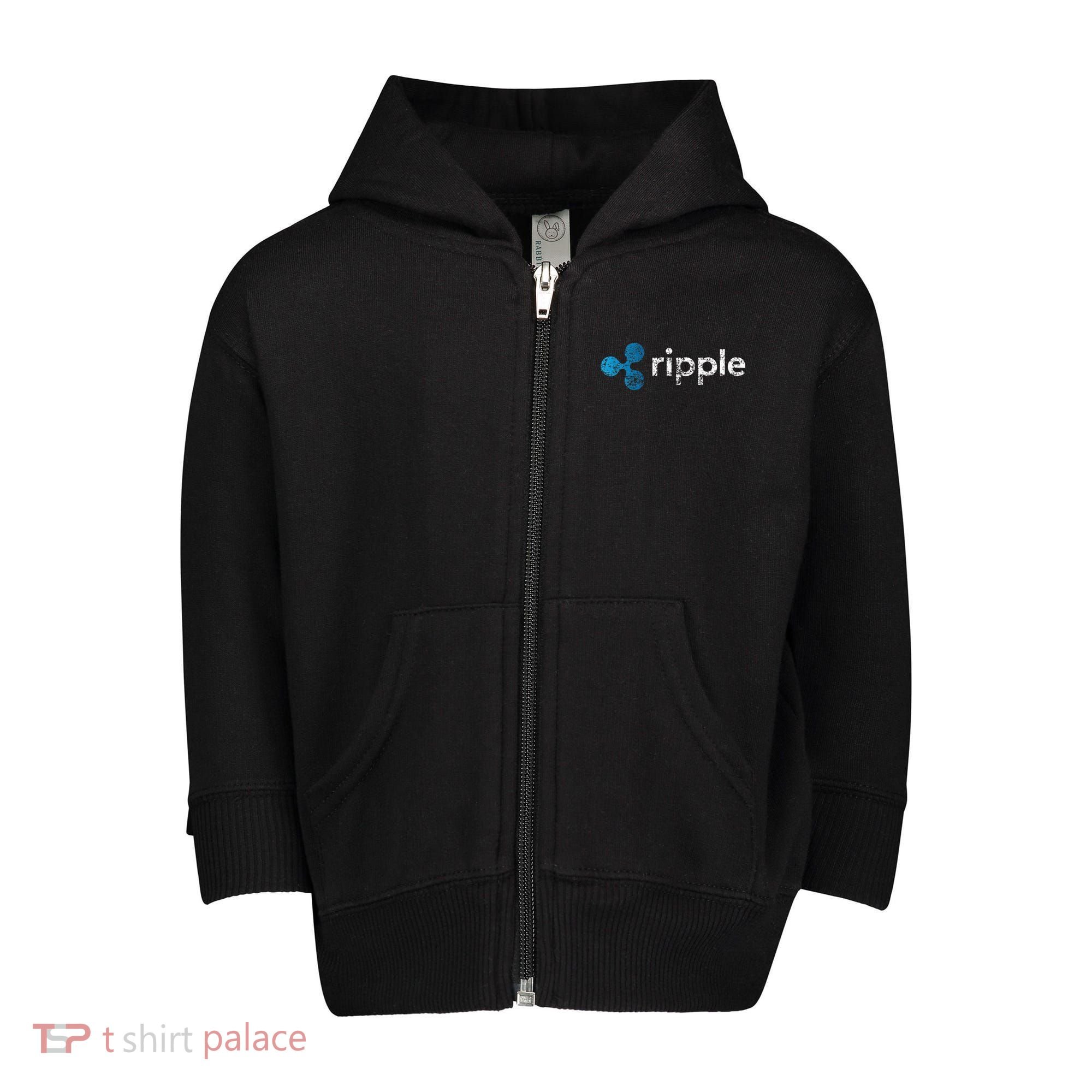 Ripple Logo Crypto Xrp Coin Hodler Fan Toddler Zip Fleece Hoodie