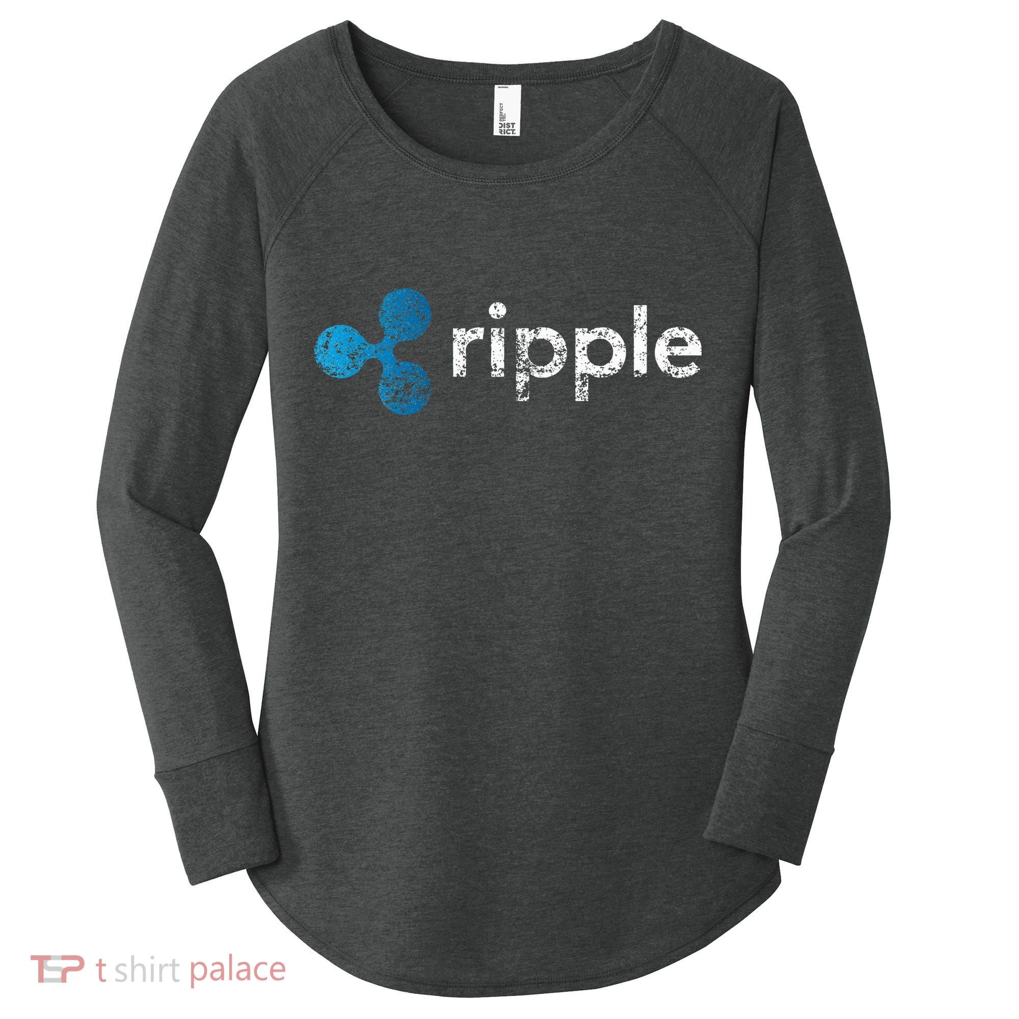 Ripple Logo Crypto Xrp Coin Hodler Fan Women's Perfect Tri Tunic Long Sleeve Shirt