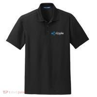 Ripple Logo Crypto Xrp Coin Hodler Fan Dry Zone Grid Polo thumb 0