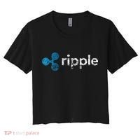Ripple Logo Crypto Xrp Coin Hodler Fan Women's Crop Top Tee thumb 0