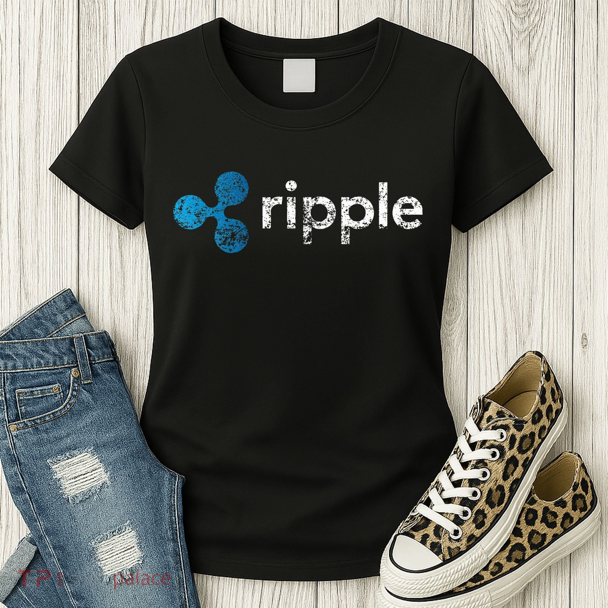 Ripple Logo Crypto Xrp Coin Hodler Fan Women's T-Shirt