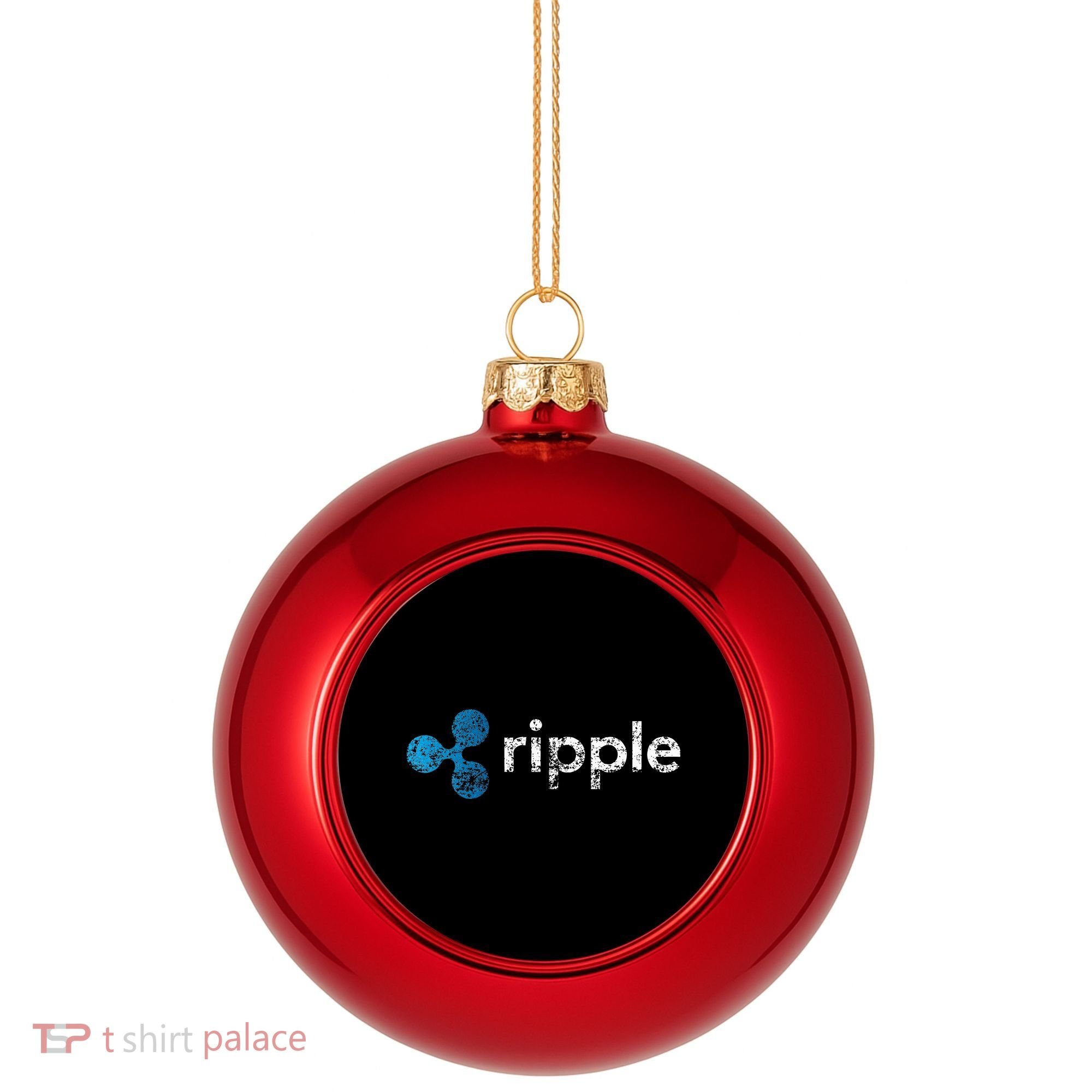 Ripple Logo Crypto Xrp Coin Hodler Fan Plastic Christmas Ball Ornament