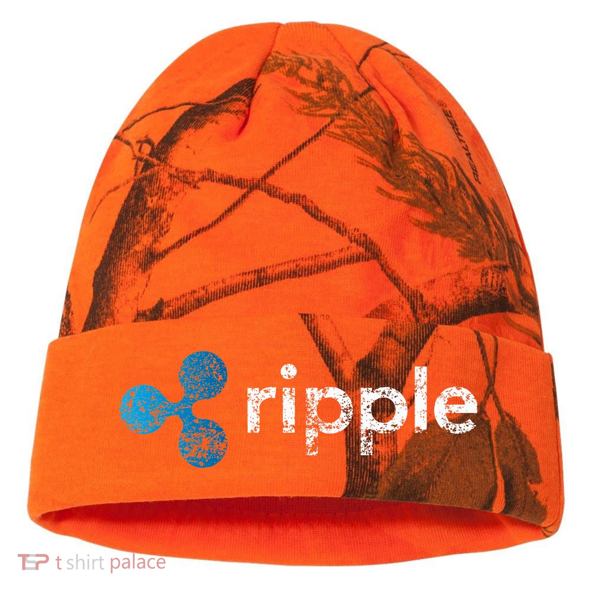 Ripple Logo Crypto Xrp Coin Hodler Fan Kati Licensed 12" Camo Cuffed Beanie