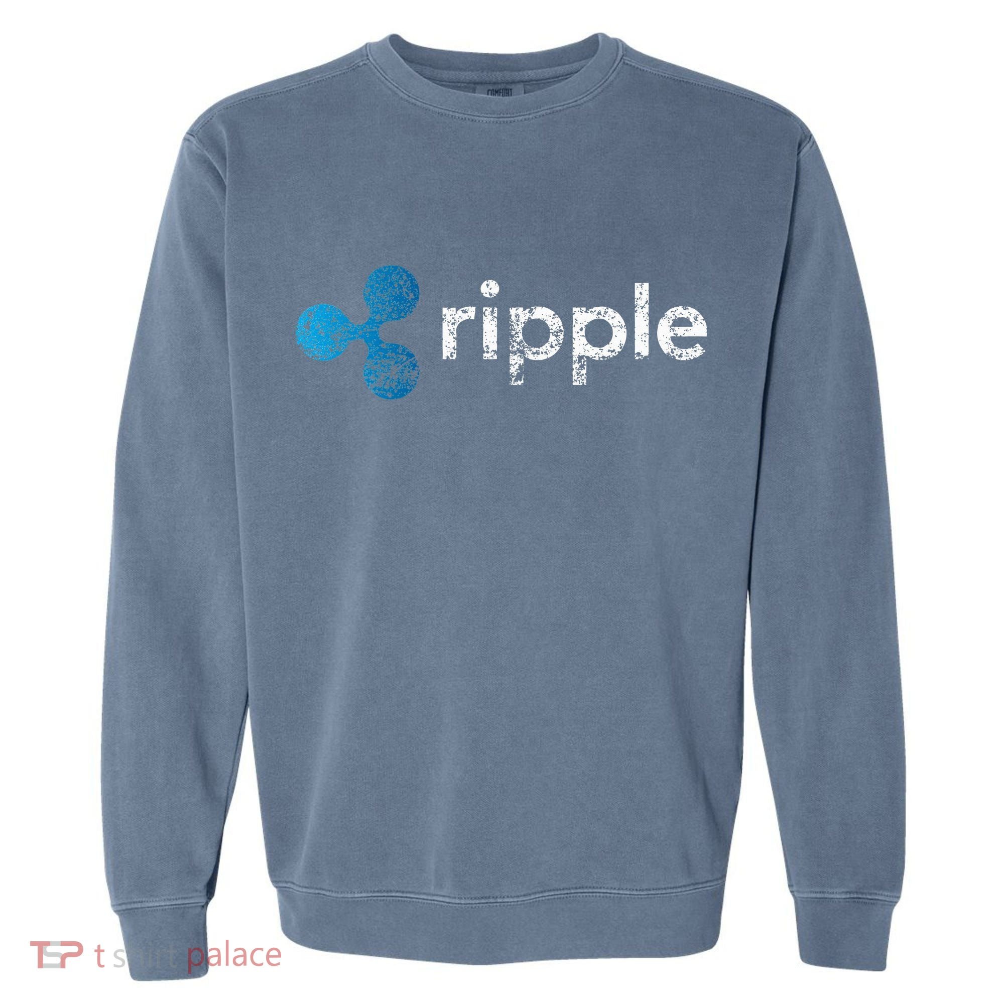 Ripple Logo Crypto Xrp Coin Hodler Fan Garment-Dyed Sweatshirt