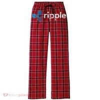 Ripple Logo Crypto Xrp Coin Hodler Fan Women's Flannel Plaid Pajama Pants thumb 0