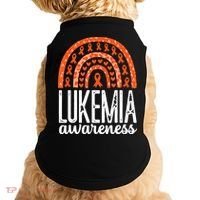 Rainbow Leukemia Cancer Awareness Month Orange Ribbon Doggie Tank thumb 0