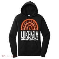 Rainbow Leukemia Cancer Awareness Month Orange Ribbon Women's Hoodie thumb 0