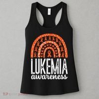 Rainbow Leukemia Cancer Awareness Month Orange Ribbon Women's Tank Top thumb 3