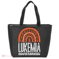 Rainbow Leukemia Cancer Awareness Month Orange Ribbon Tote Bag thumb 0