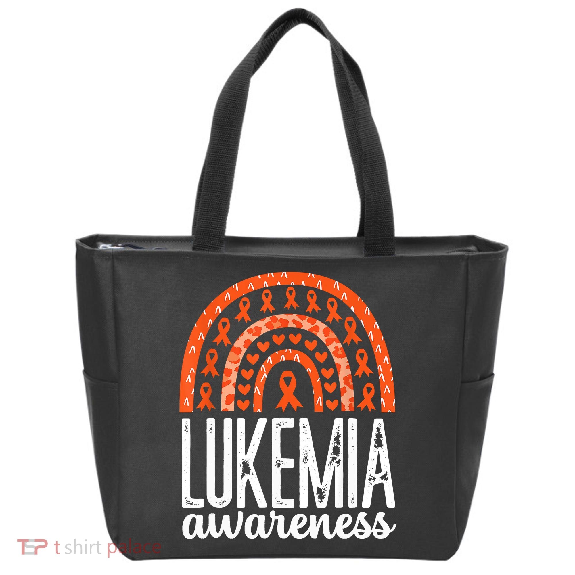 Rainbow Leukemia Cancer Awareness Month Orange Ribbon Tote Bag