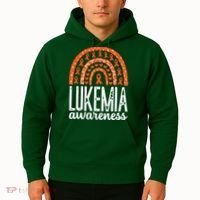 Rainbow Leukemia Cancer Awareness Month Orange Ribbon Hoodie thumb 2