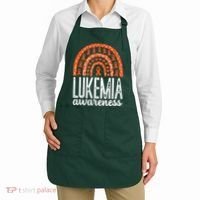Rainbow Leukemia Cancer Awareness Month Orange Ribbon Apron thumb 2