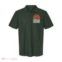 Rainbow Leukemia Cancer Awareness Month Orange Ribbon Polo thumb 0