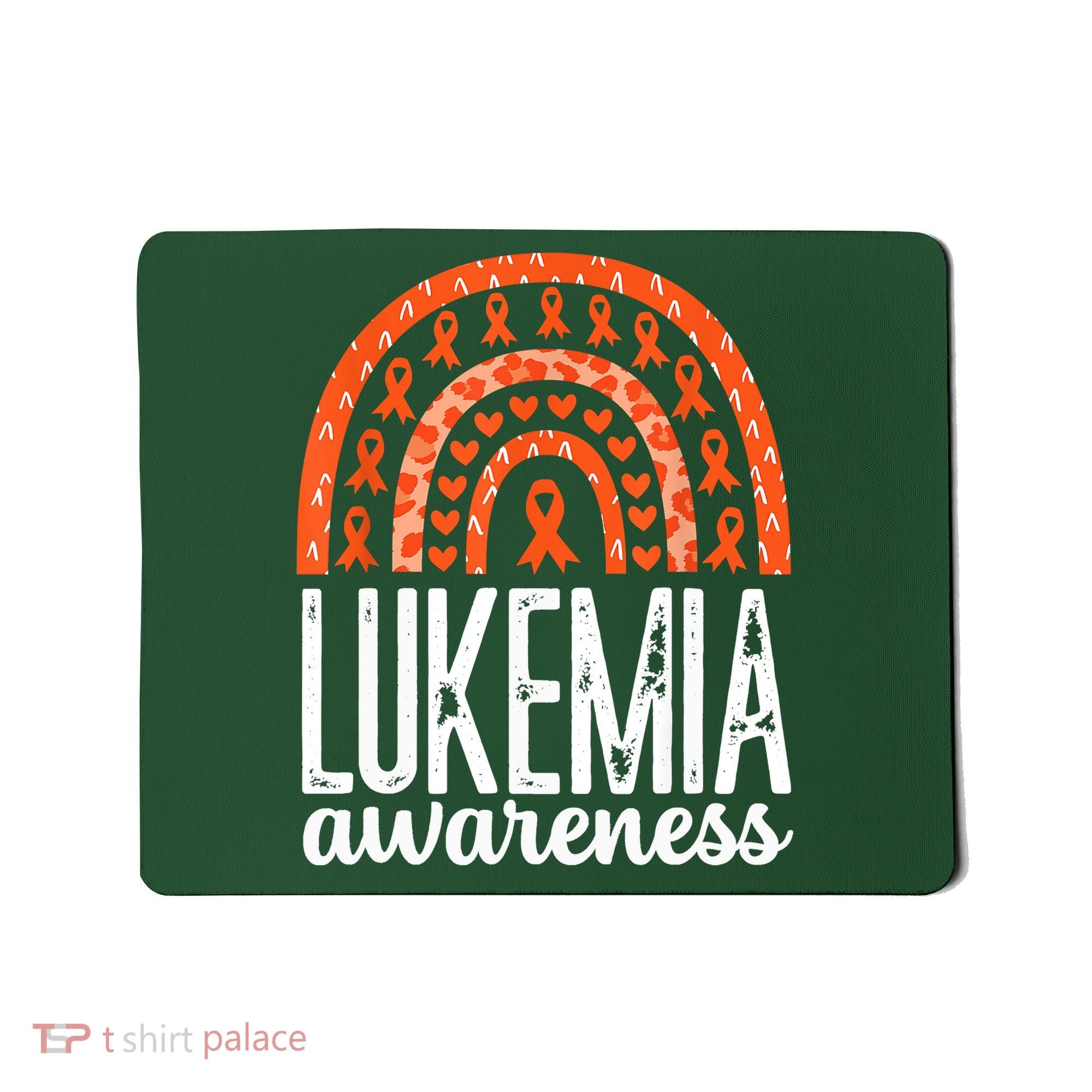 Rainbow Leukemia Cancer Awareness Month Orange Ribbon Mousepad