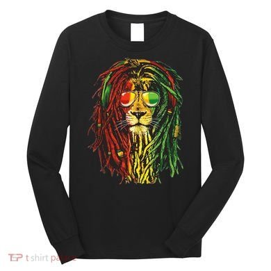 Rasta Lion Cool Dreadlock Rastafari For Rasta Lover Long Sleeve Shirt