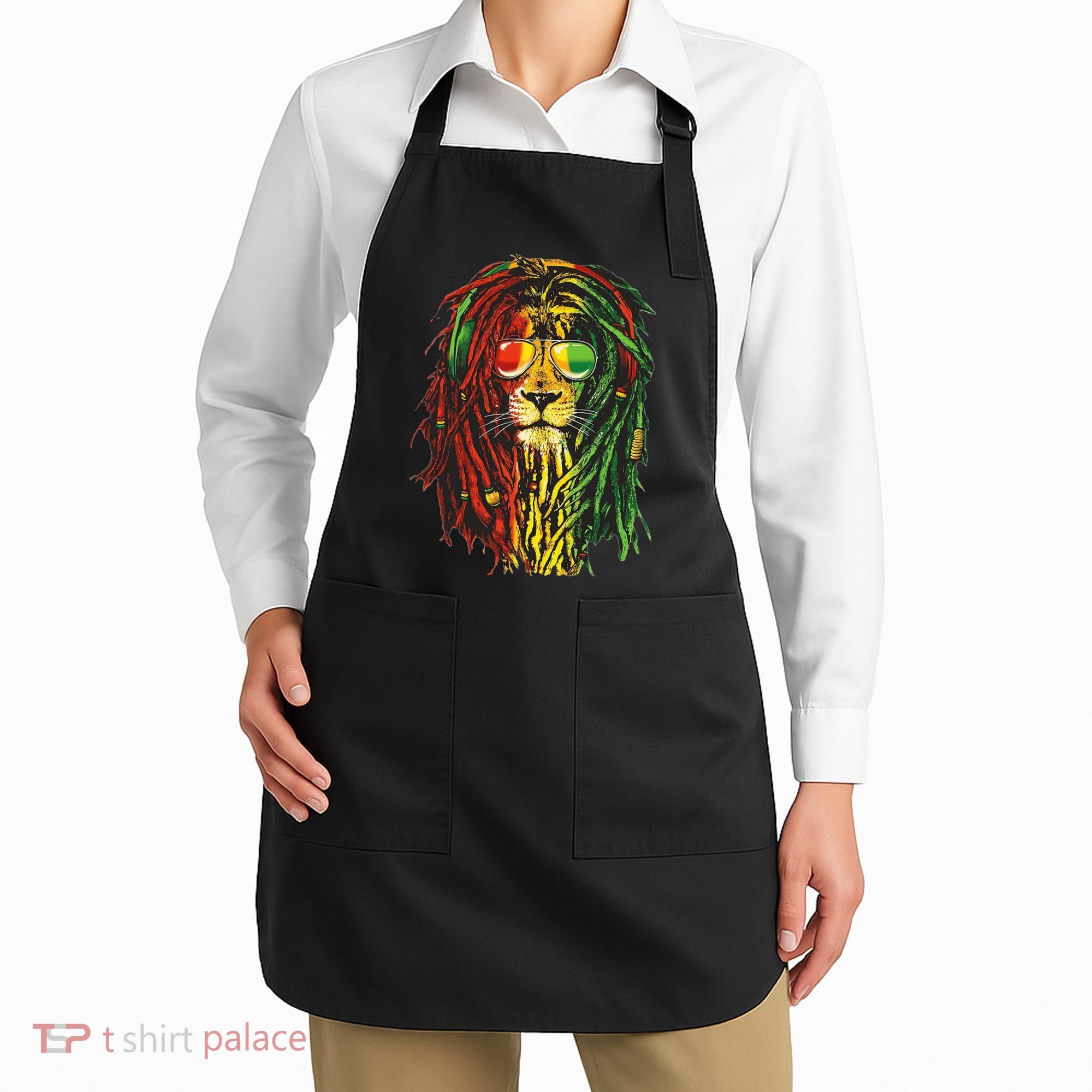 Rasta Lion Cool Dreadlock Rastafari For Rasta Lover Apron