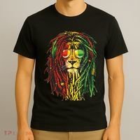 Rasta Lion Cool Dreadlock Rastafari For Rasta Lover T-Shirt thumb 3