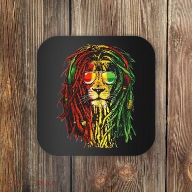 Rasta Lion Cool Dreadlock Rastafari For Rasta Lover Coaster