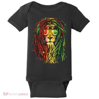 Rasta Lion Cool Dreadlock Rastafari For Rasta Lover Baby Bodysuit