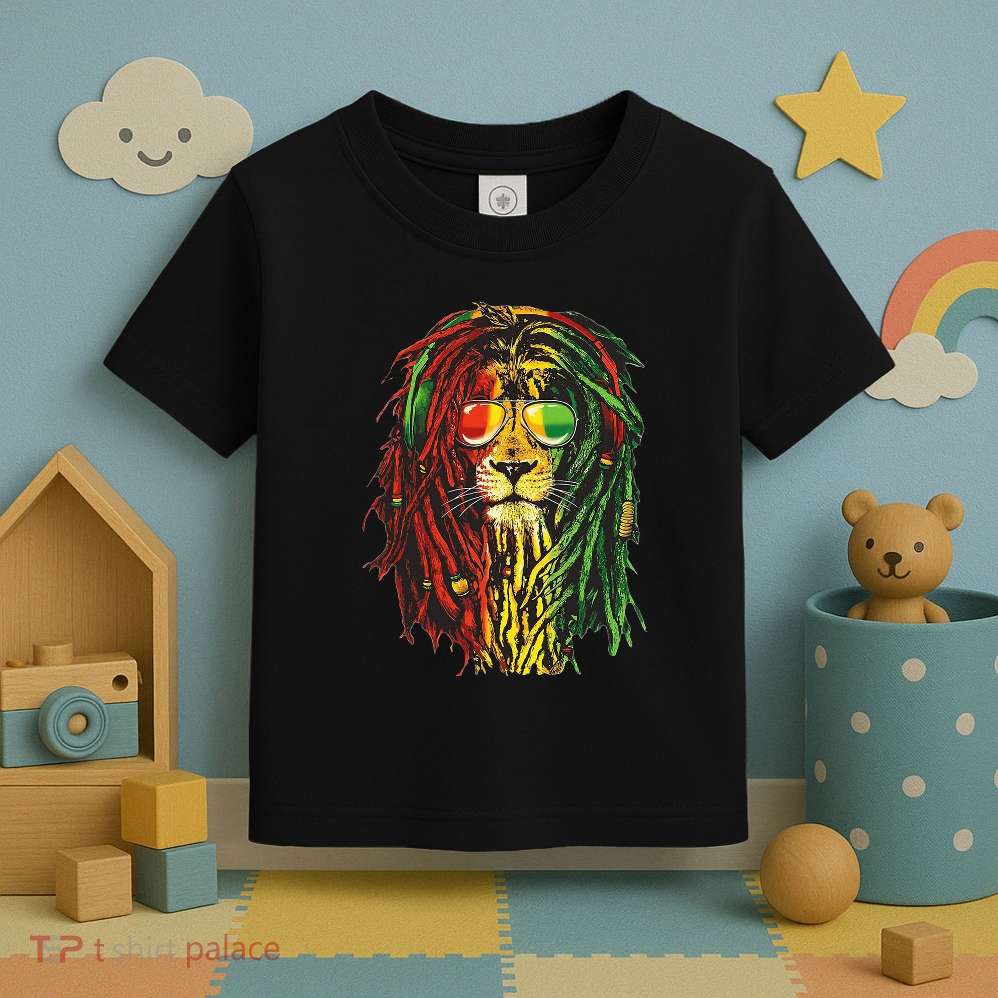 Rasta Lion Cool Dreadlock Rastafari For Rasta Lover Toddler T-Shirt