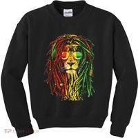 Rasta Lion Cool Dreadlock Rastafari For Rasta Lover Kids Sweatshirt thumb 0