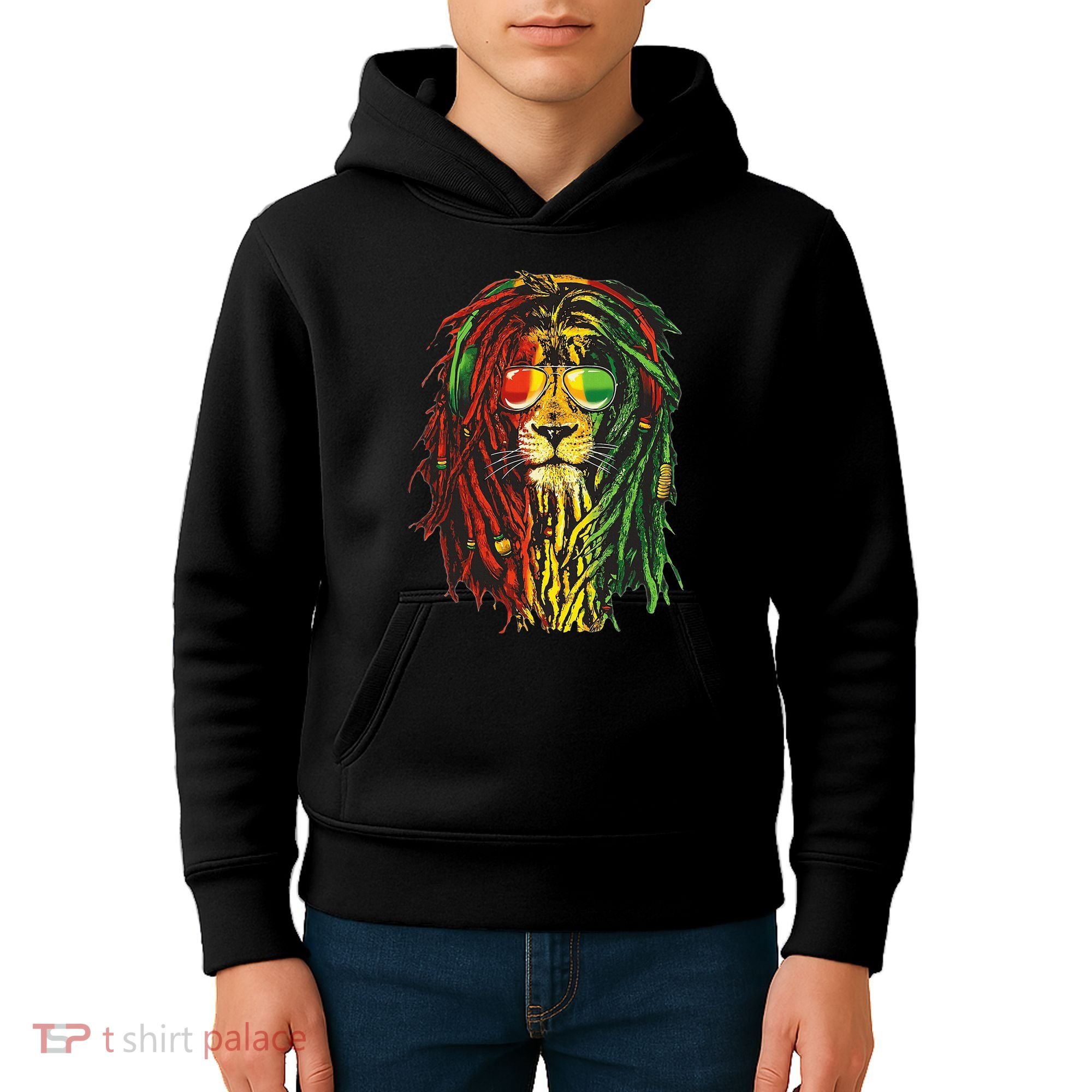 Rasta Lion Cool Dreadlock Rastafari For Rasta Lover Kids Hoodie