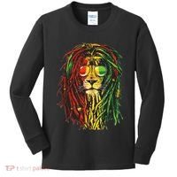 Rasta Lion Cool Dreadlock Rastafari For Rasta Lover Kids Long Sleeve Shirt thumb 0