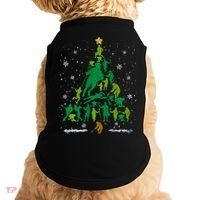 Retro Lacrosse Christmas Tree Xmas Lacrosse Player Lover Doggie Tank thumb 0