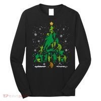 Retro Lacrosse Christmas Tree Xmas Lacrosse Player Lover Long Sleeve Shirt thumb 0