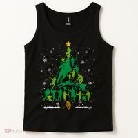 Retro Lacrosse Christmas Tree Xmas Lacrosse Player Lover Tank Top thumb 2