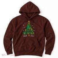 Retro Lacrosse Christmas Tree Xmas Lacrosse Player Lover Hoodie thumb 0