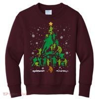 Retro Lacrosse Christmas Tree Xmas Lacrosse Player Lover Kids Sweatshirt thumb 0