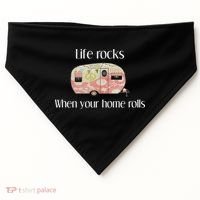 Rv Life Camper Life Rocks When Your Home Rolls USA-Made Doggie Bandana thumb 0