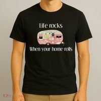 Rv Life Camper Life Rocks When Your Home Rolls T-Shirt thumb 3