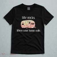 Rv Life Camper Life Rocks When Your Home Rolls T-Shirt thumb 5