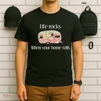 Rv Life Camper Life Rocks When Your Home Rolls T-Shirt thumb 6