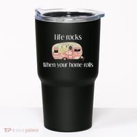 Rv Life Camper Life Rocks When Your Home Rolls Tumbler thumb 0