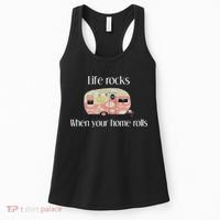 Rv Life Camper Life Rocks When Your Home Rolls Women's Tank Top thumb 0