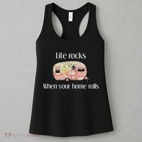 Rv Life Camper Life Rocks When Your Home Rolls Women's Tank Top thumb 3