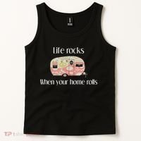 Rv Life Camper Life Rocks When Your Home Rolls Tank Top thumb 2